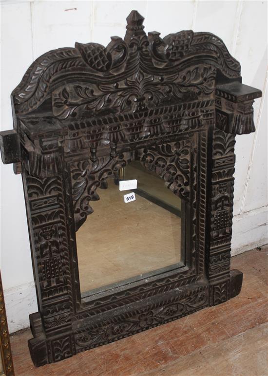 Eastern carved framed  mirror